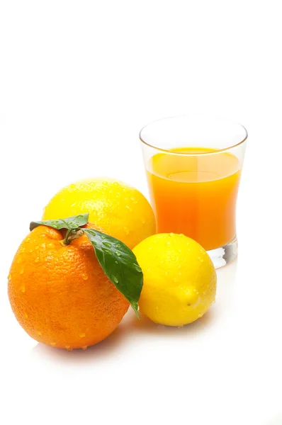 Sok z cytryny i pomarańczy — Zdjęcie stockowe