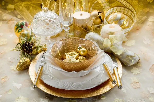 Boże Narodzenie luksusowy stół — Zdjęcie stockowe