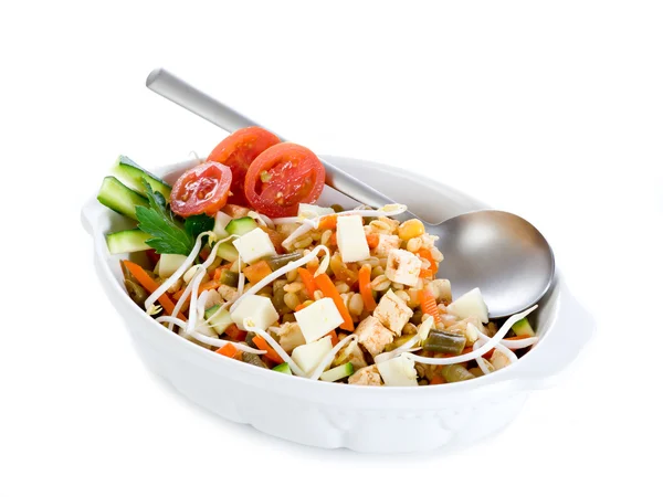 Salad with tofu and vegetables — Stock Photo, Image