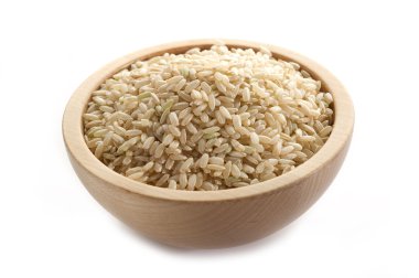 Whole rice on white clipart