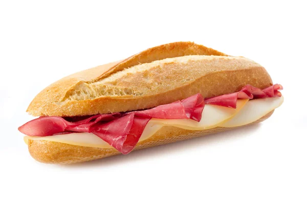 Bresaola-sajtos szendvics — Stock Fotó
