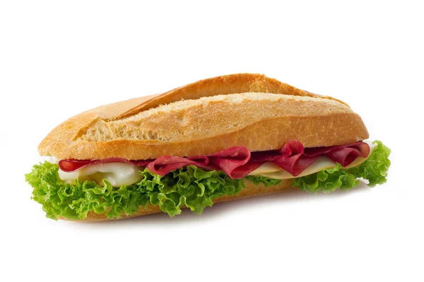 Smörgås med bresaola och ost — Stockfoto