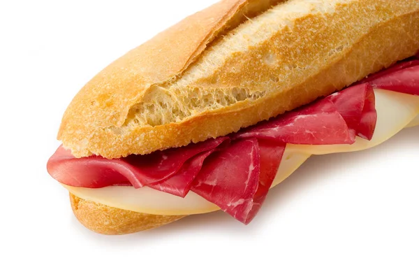 Smörgås med bresaola och ost — Stockfoto