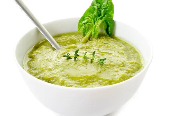 Шпинатный суп — стоковое фото