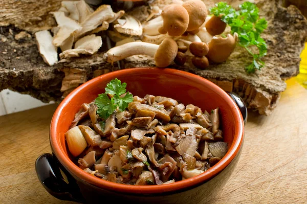 stock image Stuffed cep mushroom