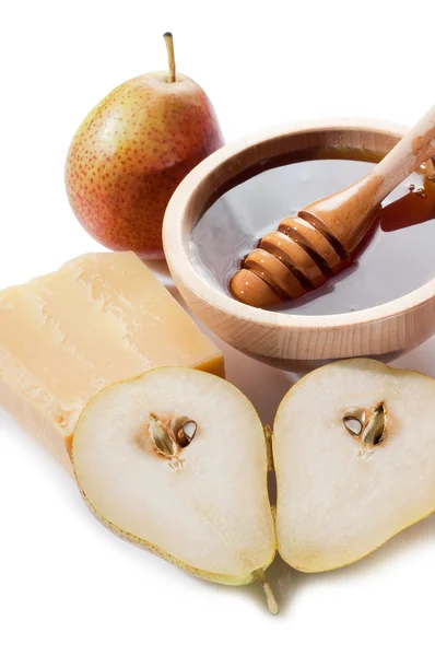 Honing kaas en peren — Stockfoto