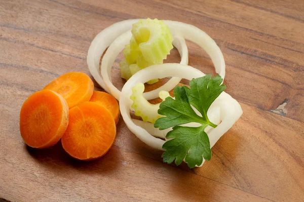 Fetta di verdure ingredienti — Foto Stock