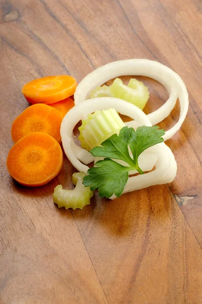 Fatias vegetais ingredientes — Fotografia de Stock