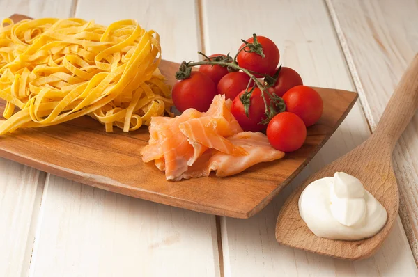 Ingredientes para pasta de salmón — Foto de Stock