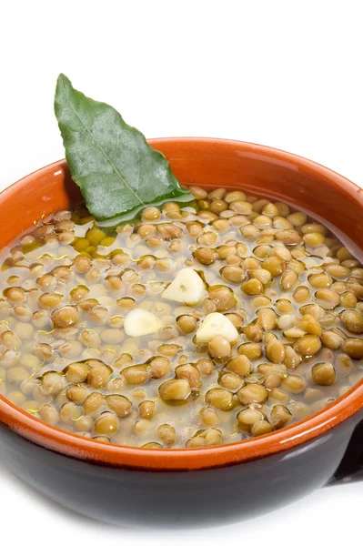 Sopa de lentilha na tigela — Fotografia de Stock