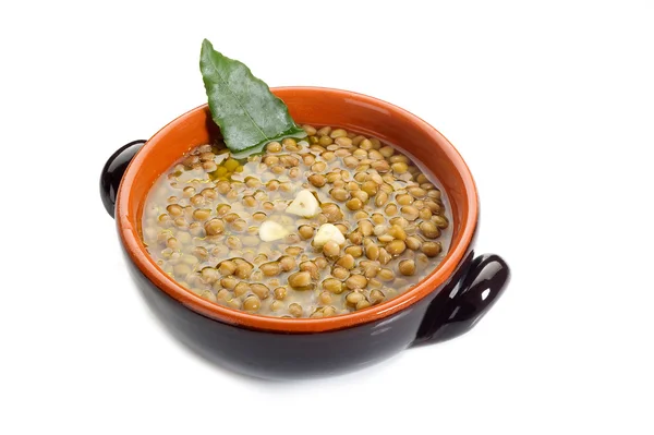ボウルにレンズ豆のスープ — ストック写真