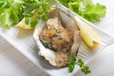 Oyster au gratin clipart