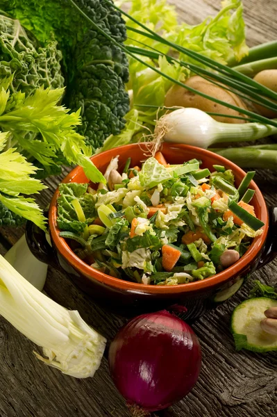 stock image Slice variety of vegetable ready for soup