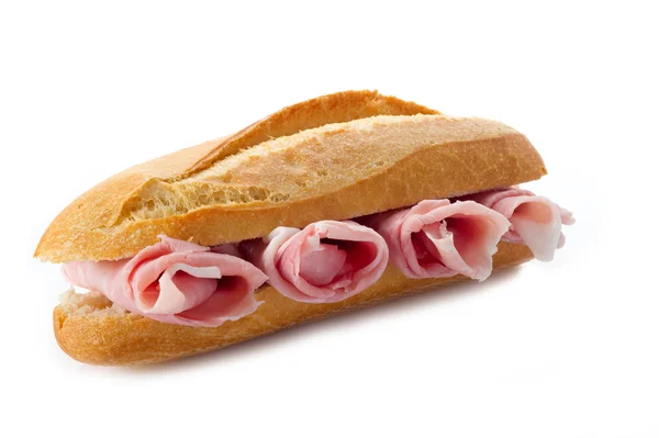 Sandwich with cooked ham — Stock Photo, Image