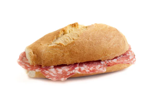 Sandwich with italian salami — Stock Photo, Image