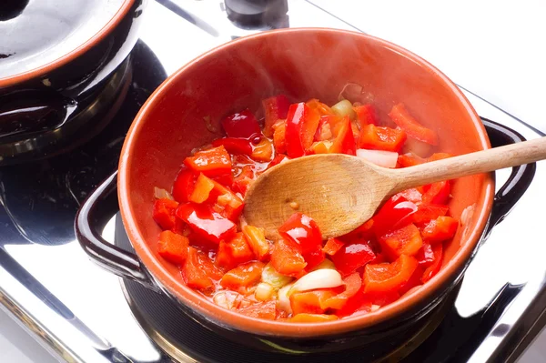 Pimiento de cocción con tomates —  Fotos de Stock