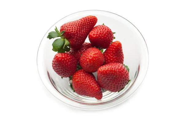 草莓在碗上 — 图库照片