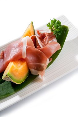 Parma ham with melon clipart