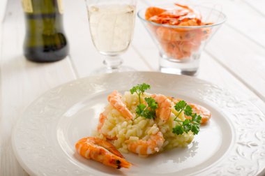 Karidesli risotto