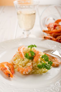 Karidesli risotto