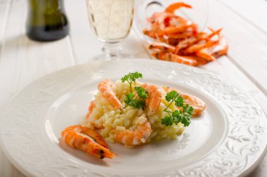 Karidesli risotto