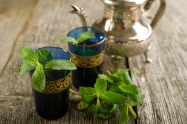 Moroccan mint tea clipart