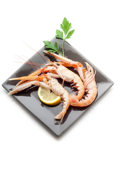 Lobster Norway dengan bahan-bahan yang siap untuk memasak — Stok Foto