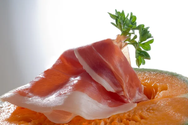 Parma ham with melon — Stock Photo, Image