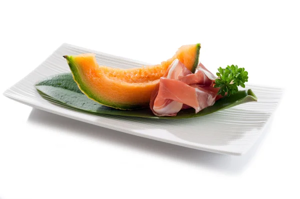 Parma ham with melon — Stock Photo, Image