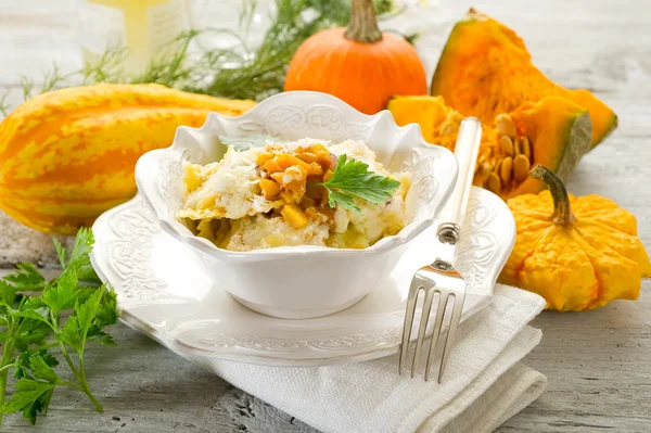 stock image Pumpkin ravioli with parmesan cheese