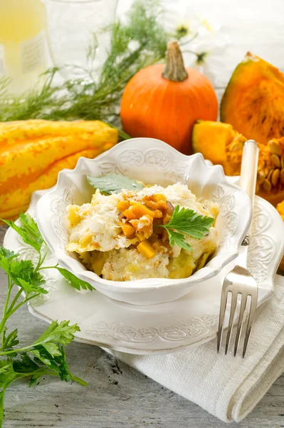 stock image Pumpkin ravioli with parmesan cheese