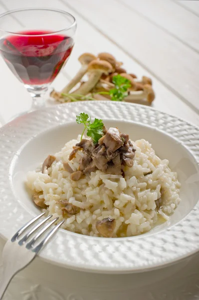 Risotto with cep mushroom — Stock Photo, Image