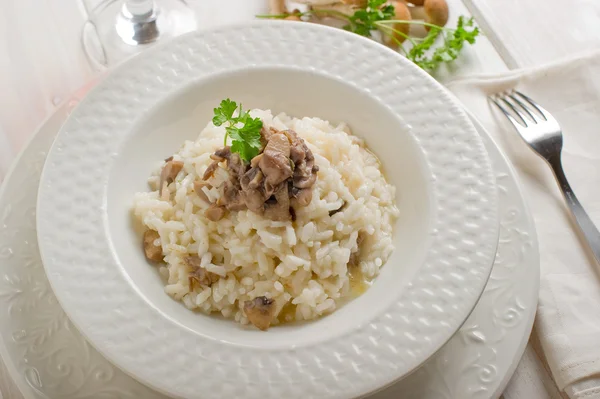 Risotto with cep mushroom — Stock Photo, Image