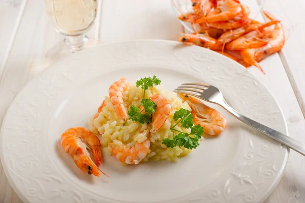 Risotto with shrimp — Stock Photo, Image