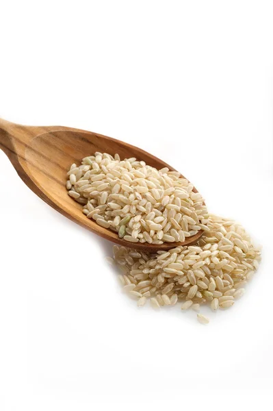 Whole rice on white — Stock Photo, Image