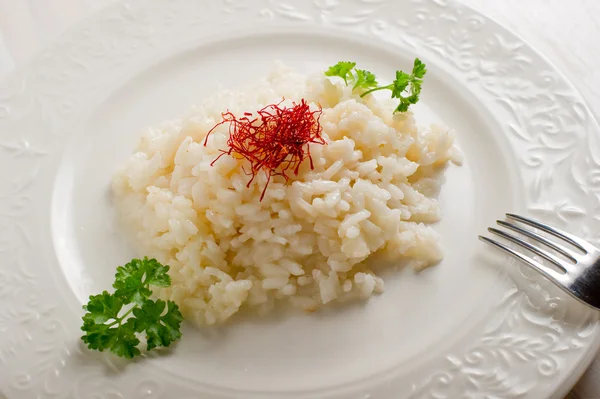 藏红花蕊烩饭 — 图库照片