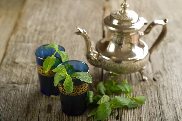 Марокканский мятный чай — стоковое фото