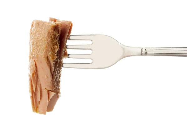 Fork with tuna — Stock Photo, Image