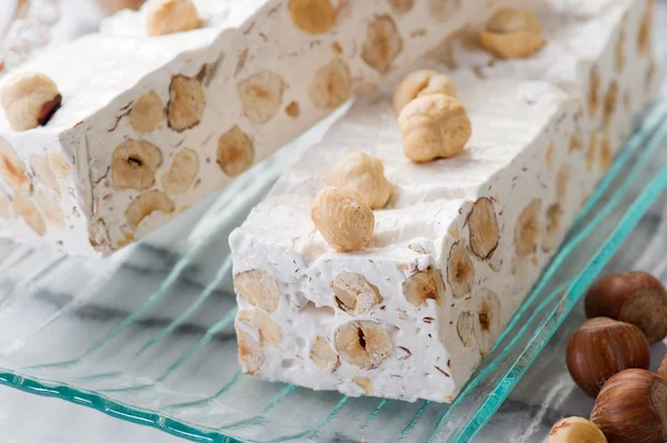 stock image Nougat with ingredients