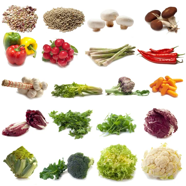 Kolaż różnych warzyw — Zdjęcie stockowe