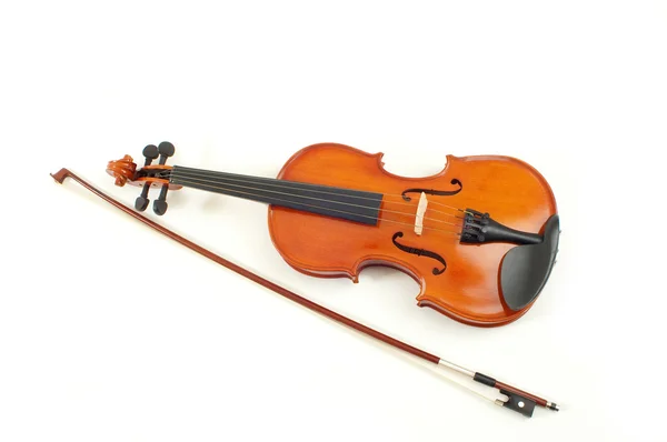 흰색 배경에서 바이올린 — 스톡 사진
