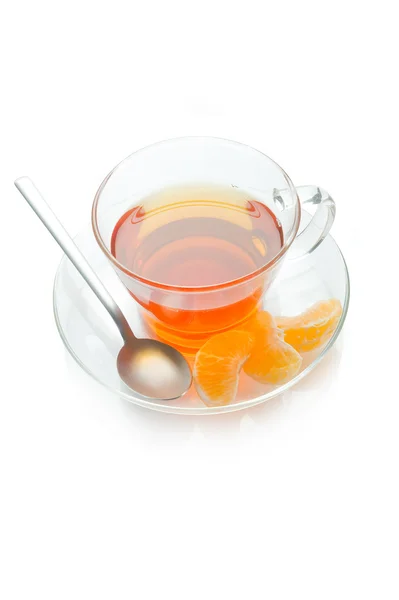 Мандариновим чай — стокове фото