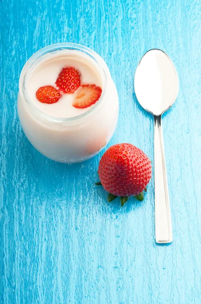 Stawberry joghurt — Stock Fotó