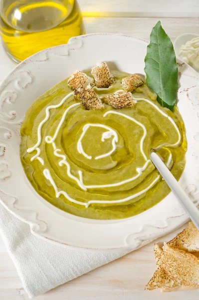 Supă de spanac — Fotografie, imagine de stoc