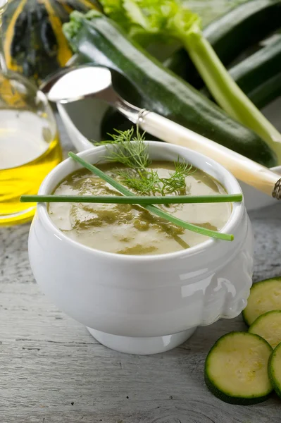 Zucchinis soup — Stock Photo, Image