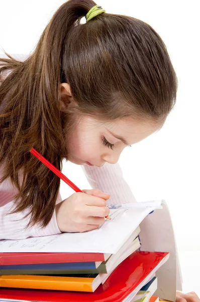 Pequeña niña studyng — Foto de Stock