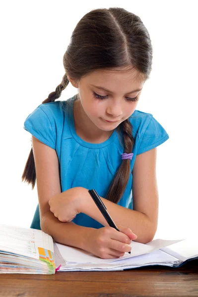 Κοριτσάκι που σπουδάζει — Φωτογραφία Αρχείου