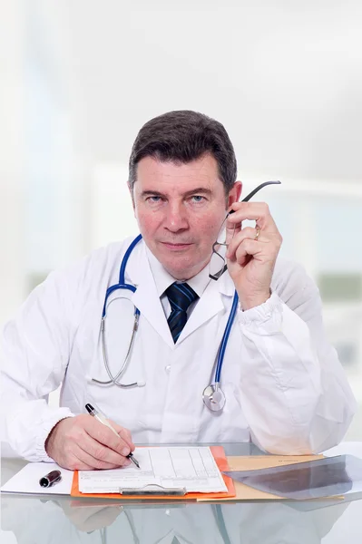 stock image Doctor at desk