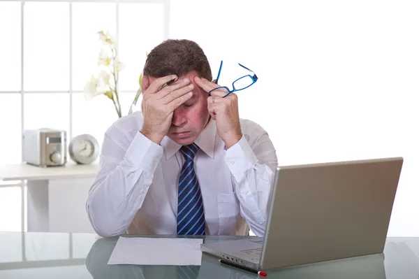 Tired manager at work — Stock Photo, Image