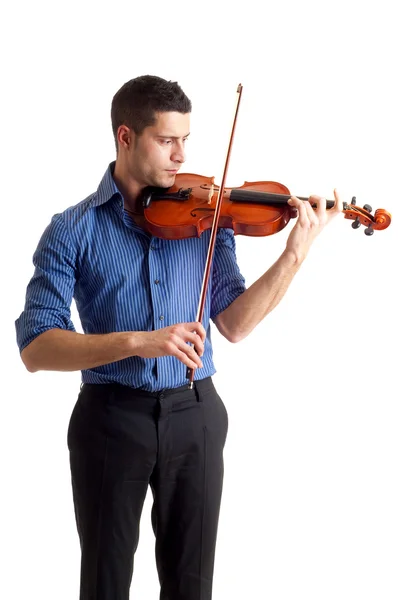 Muž s housle — Stock fotografie